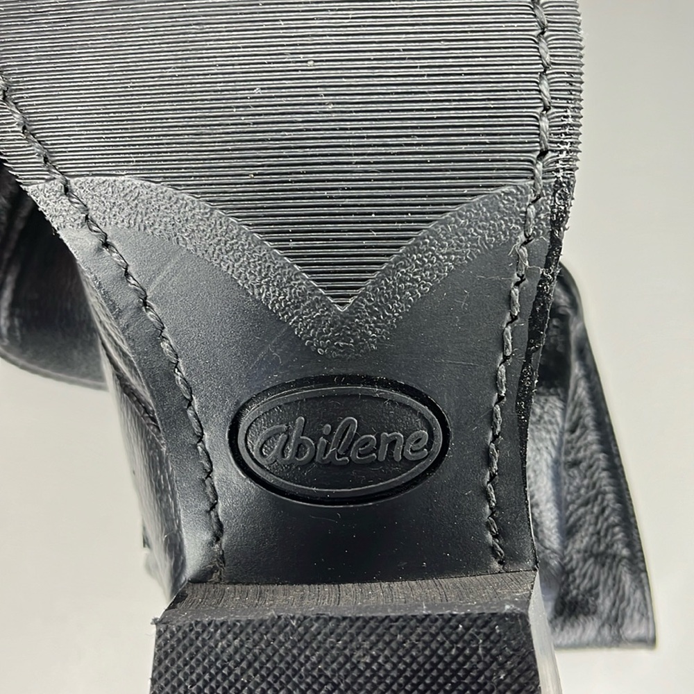 Abilene Sage Western Black Dress Boots Round Toe Zipper Side Men’s US 7.5 D - Picture 13 of 14